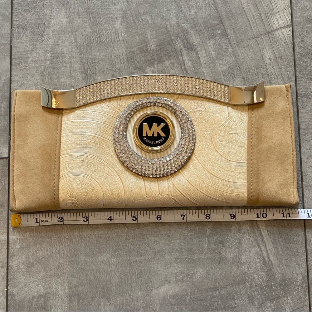 Fashion Inspired Gold/Rhinestone Clutch Bag - Picture 5 of 6